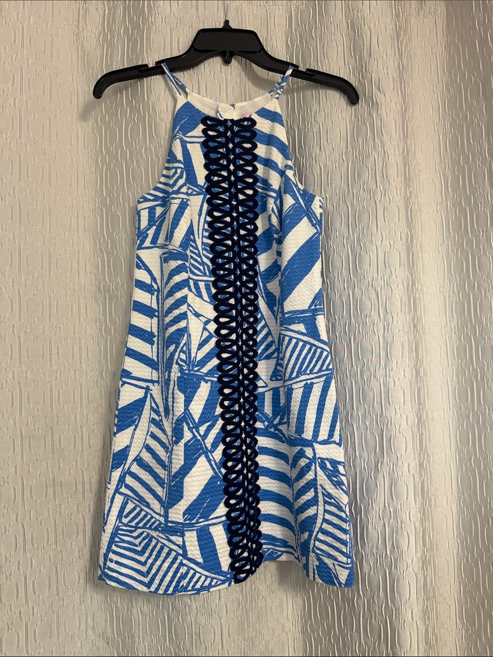 Lilly Pulitzer White Dress with Blue Floral Straps